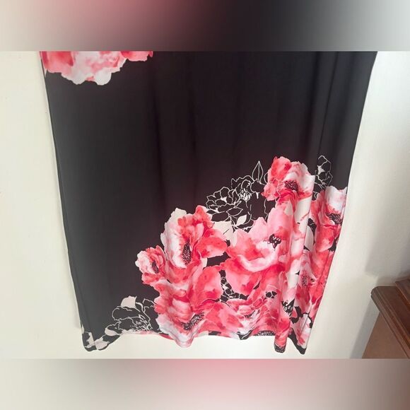 Chico’s black floral short sleeve dress size 3 - Picture 11 of 12